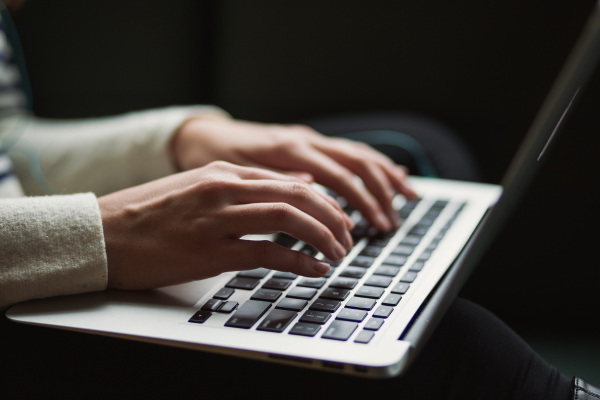 Typing-laptop